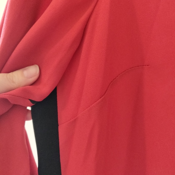 BCBGMAXAZRIA teegan split neck ruffle dress - Picture 7 of 10